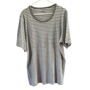 Duluth Trading Cotton Striped Gray T-Shirt size 2XL